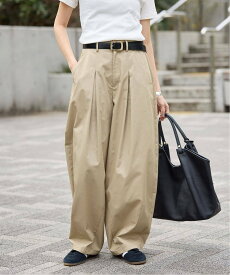 SLOBE IENA 《接触冷感/追加4予約》ライトチノタックカーブトラウザー スローブ イエナ パンツ チノパンツ ベージュ【送料無料】