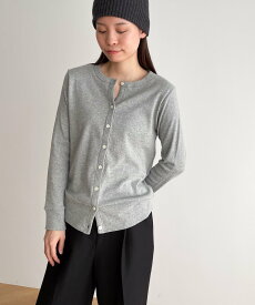 harmonie harmonie -OrganicCotton-(アルモニ オーガニックコットン)フライスカーディガン キャナルジーン トップス カーディガン グレー イエロー ブラック【送料無料】