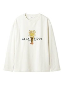 gelato pique 【HOMME】レーヨンベアプリントTシャツ ジェラートピケ トップス カットソー・Tシャツ ホワイト ネイビー【送料無料】