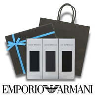 EMPORIO ARMANI EMPORIO ARMANI ギフト3足セット ビジネス 綿混 オールシーズン ソックス 紙袋付き ナイ…