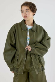 【SALE／40%OFF】RODEO CROWNS WIDE BOWL 【UNISEX】ヴィンテージフェイクレザーブルゾン ロデオクラウンズワイドボウル ジャケット・アウター その他のジャケット・アウター ブラック ブラウン グリーン【送料無料】