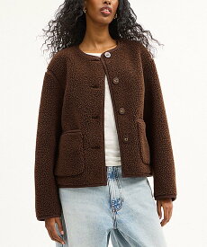 COACH OUTLET 【公式】ショート シェルパ カーディ ジャケット コーチ　アウトレット ジャケット・アウター テーラードジャケット・ブレザー ブラウン【送料無料】