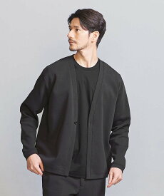 BEAUTY&YOUTH UNITED ARROWS 【WEB限定 WARDROBE SMART】ダブルニット カーディガン/セットアップ対応【抗菌・防臭】 ビューティー＆ユース　ユナイテッドアローズ トップス カーディガン グリーン グレー ブラック【送料無料】