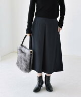 quaranciel ＜洗濯機可能＞ボックスプリーツ ワイド キュロット パンツ シップス パンツ キュロット ネイ…
