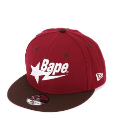 A BATHING APE BAPESTA NEW ERA 9FIFTIY CAP ア ベイシング エイプ 帽子 キャップ ブルー レッド【送料無料】