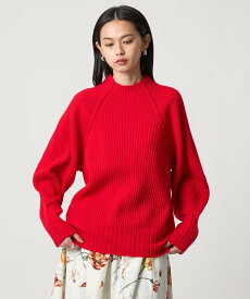 【SALE／40%OFF】EMMEL REFINES ＜EMMEL REFINES＞EM リブ ボトルネック ニットプルオーバー ユナイテッドアローズ グリーンレーベルリラクシング トップス ニット ホワイト レッド【送料無料】