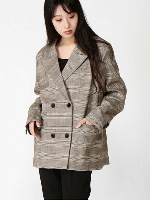 Punyus W チェックダブルブレストジャケット Rakuten Fashion 楽天