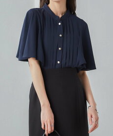 【SALE／26%OFF】Ranan Ranan/(W)ピンタックフレアー袖ブラウス ラナン トップス シャツ・ブラウス ブラウン ピンク ネイビー ブラック ホワイト グレー ベージュ