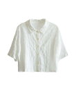 アイレット刺繍半袖シャツ