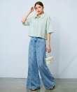 アイレット刺繍半袖シャツ