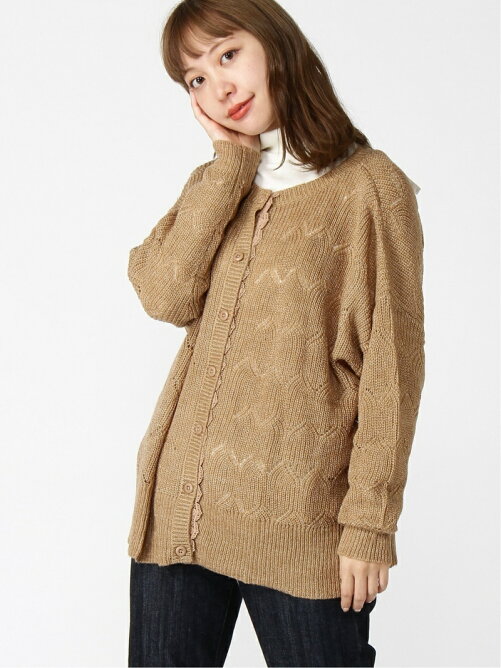 Samansa Mos2 レース付透かしカーディガン Rakuten Fashion 楽天