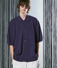 MAISON SPECIAL Prime-Over Short Sleeve Knit Shirt メゾンスペシャル トップス シャツ・ブラウス グレー ブラック ブルー パープル【送料無料】