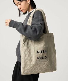 CITEN ＜CITEN＞バデッドクリアロゴトートチェック シテン バッグ トートバッグ ピンク グレー グリーン