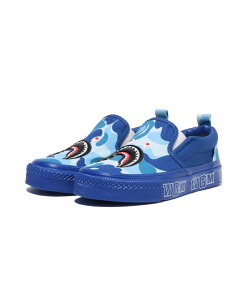 A BATHING APE ABC CAMO SHARK PATCH SLIP ON �A �x�C�V���O �G�C�v �V���[�Y�E�C �X���b�|�� �u���[ �O���[���y���������z