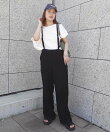 アソートサスペンダー付きストレートパンツ