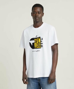 �ySALE�^30%OFF�zG-Star RAW �y�����V���b�v�zBOOMBOX CARTOON LOOSE T-SHIRT/�A�[�g�O���t�B�b�N�v�����g�I�[�o�[�T�C�YT�V���c �W�[�X�^�[���D �g�b�v�X �J�b�g�\�[�ET�V���c �z���C�g�y���������z