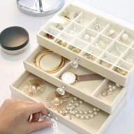 【SALE／30%OFF】miniministore 3段引き出しジュエリー収納ボックス 防塵 ミニミニストア アクセサリー・…