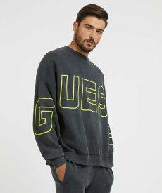【SALE／50%OFF】GUESS (M)Dargen Signature Sweatshirt ゲス トップス スウェット・トレーナー ブラック【送料無料】
