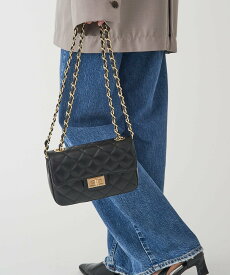 【SALE／5%OFF】AULENTTI AULENTTI/オーレンティ/レザーキルティングショルダーバッグ セットアップセブン バッグ ショルダーバッグ オレンジ ブラック ブラウン ホワイト ベージュ【送料無料】
