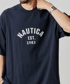 【SALE／10%OFF】NAUTICA Felt Patch Arch Logo S/S Tee フリークスストア トップス カットソー・Tシャツ ホワイト グレー ブラック ブルー ネイビー【送料無料】