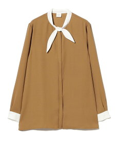 【SALE／60%OFF】EFFE BEAMS リボンタイ シャツ デミルクス ビームス トップス シャツ・ブラウス ブラック ブラウン【送料無料】