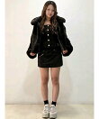 (W)コーデュロイ ストラップレス クロップド ベスト