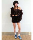 (W)コーデュロイ ストラップレス クロップド ベスト
