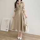 【SALE／25%OFF】COCOMOMO シャツワンピース きれいめワンピース ロングワンピース きれいめ ワンピース ココモモ ワンピース・ドレス シャツワンピース ベージュ ブラック【送料無料】