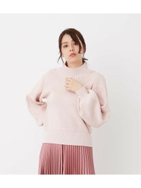 【SALE／50%OFF】rienda ボリュームSLV Knit TOP リエンダ トップス ニット ホワイト ピンク