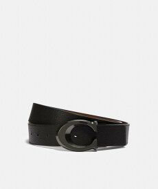 【SALE／40%OFF】COACH OUTLET 【公式】シグネチャー バックル カット トゥ サイズ リバーシブル ベルト・38MM コーチ　アウトレット ファッション雑貨 ベルト ブラック【送料無料】