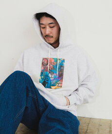 BEAMS T DISK * BEAMS T / Hoodie ビームスT トップス パーカー・フーディー グレー ブラック【送料無料】