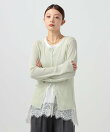 レースヘムノースリーブTシャツ