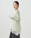 レースヘムノースリーブTシャツ
