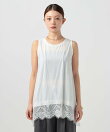レースヘムノースリーブTシャツ