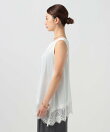 レースヘムノースリーブTシャツ