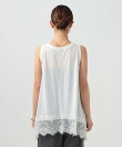 レースヘムノースリーブTシャツ