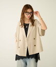 レースヘムノースリーブTシャツ