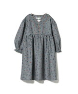 【SALE／30%OFF】BEAMS mini フラワー チェック コーデュロイ ワンピース (90~140cm) ビームス アウトレ…