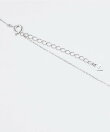 【SV】バテイダイヤモンドネックレス/金属アレルギー対応<全長約39�p+6cm>
