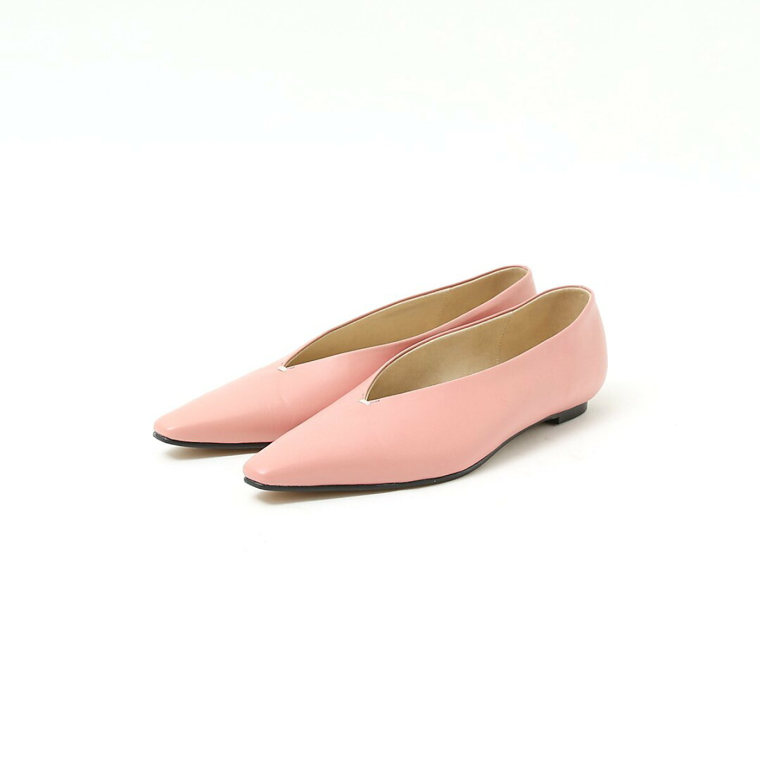 【SALE/20%OFF】qualite 【quartierglam】 Vカットパンプス カリテ シューズ・靴 パンプス ピンク ブラック【送料無料】 - メイン画像 1