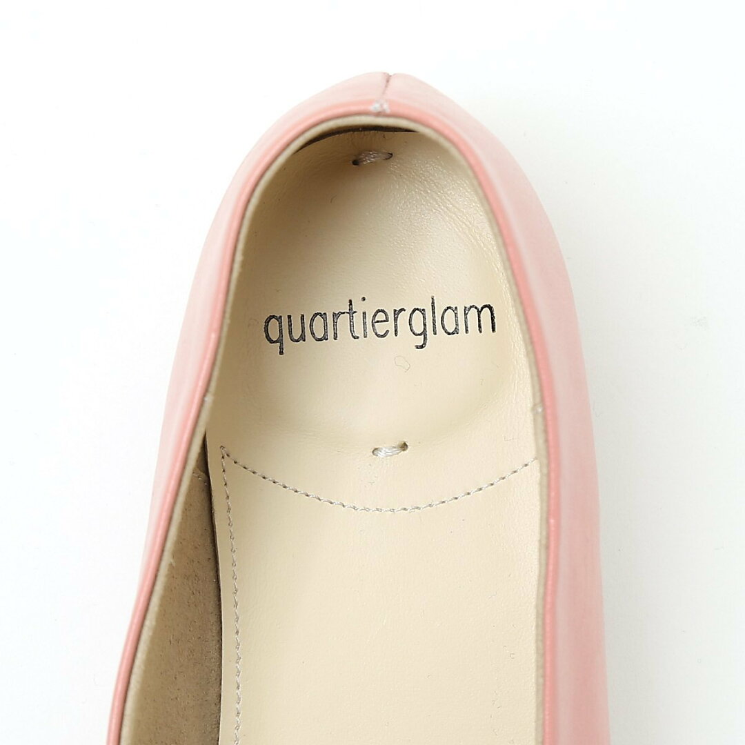 【SALE/20%OFF】qualite 【quartierglam】 Vカットパンプス カリテ シューズ・靴 パンプス ピンク ブラック【送料無料】 - メイン画像 13