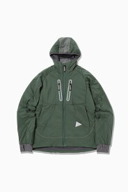 and wander alpha AIR hoodie アンドワンダー ジャケット・アウター その他のジャケット・アウター ベージュ ブラック グリーン【送料無料】