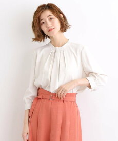 【SALE／18%OFF】grove 【洗濯可能/防しわ】マルチwayボウタイブラウス グローブ トップス シャツ・ブラウス ホワイト ブルー ネイビー