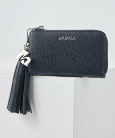 MURUA L字ファスナーキーケース スマートキー対応 MR-W1323 タッセル エルゲイス 財布・ポーチ・ケース その他の財布・ポーチ・ケース ネイビー ブラック【送料無料】