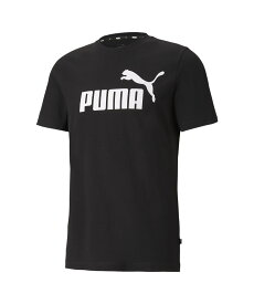 PUMA メンズ ESS ロゴ 半袖 Tシャツ プーマ トップス カットソー・Tシャツ ブラック