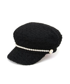 【SALE／50%OFF】LIP SERVICE パールツイードキャスケット リップサービス 帽子 キャスケット ブラック ホワイト