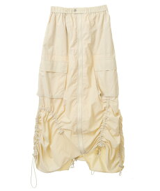 【SALE／60%OFF】Candy Stripper DRAWSTRING NYLON SKIRT キャンディストリッパー スカート ロング・マキシスカート ブラック ホワイト【送料無料】