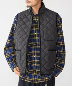 【SALE／50%OFF】SHIPS MEN SHIPS:＜手洗い可能＞NETPLUS(R) キルティング スタンド ベスト シップス トップス ベスト・ジレ グレー ブラック【送料無料】