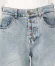 花柄プリントデニムパンツ