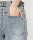 花柄プリントデニムパンツ